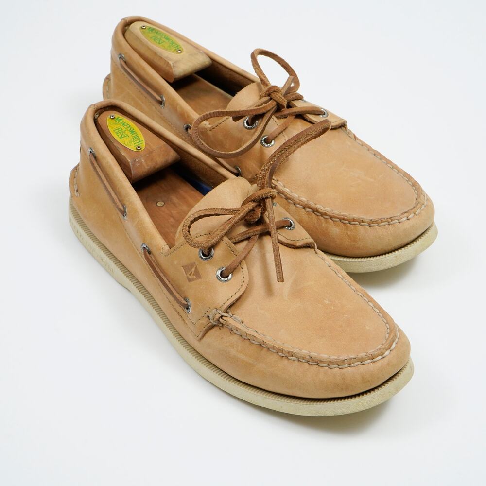 Sperry Authentic Original 2-Eye Boat Shoes Men's 10.5 Leather Tan Deck Shoes